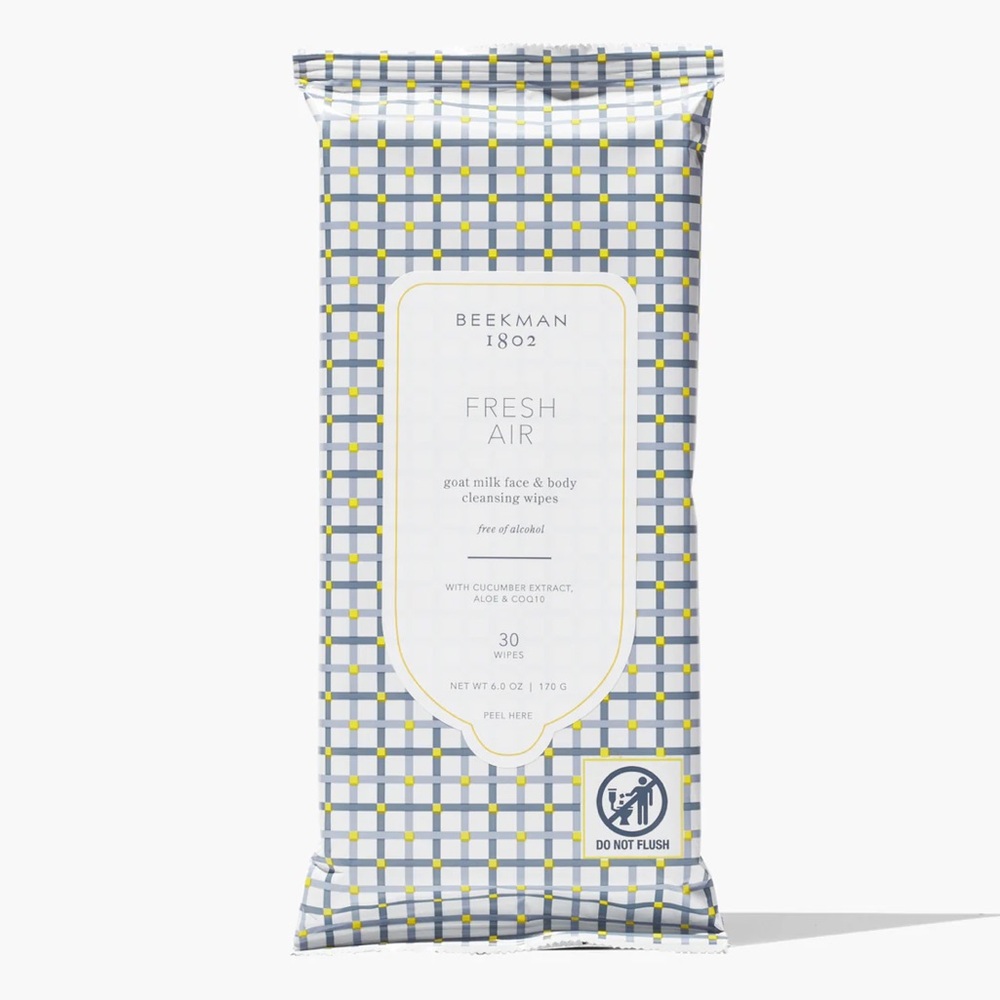 ❗️Beekman 1802 Fresh Air Facial & Body Cleansing/ Makeup Remover Wipes NWT